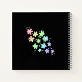 Personalisierte Rainbow-Blume Art Journal Notizblock (Rückseite)