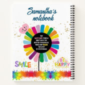 Personalisierte Rainbow-Blume Notizblock (Rückseite)