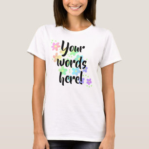 Personalisierte Rainbow-Blume T - Shirt der Frauen