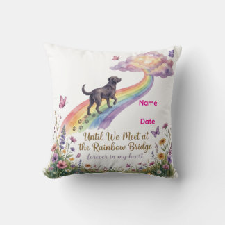 Personalisierte Rainbow Bridge Hunde-Erinnerung Kissen