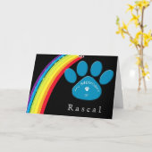 Personalisierte Rainbow Bridge Pet Beileid Condole Karte (Gelbe Blume)