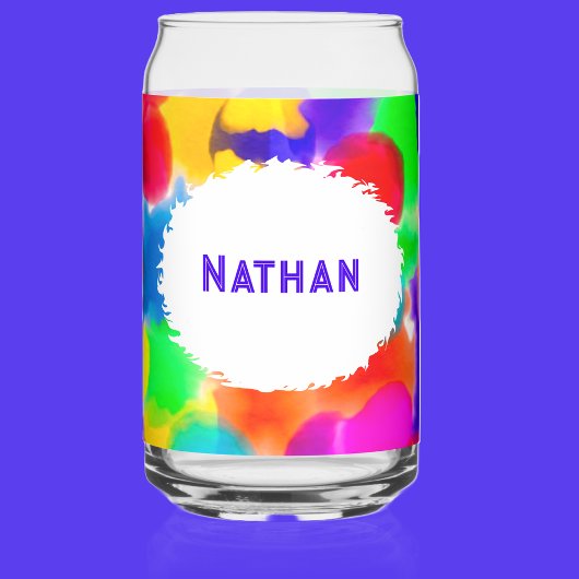 Personalisierte Rainbow Color Splash Dosenglas