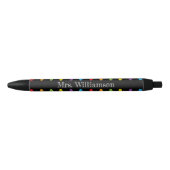 Personalisierte Rainbow Crayons Lehrerbewertung Kugelschreiber (Vorderseite)