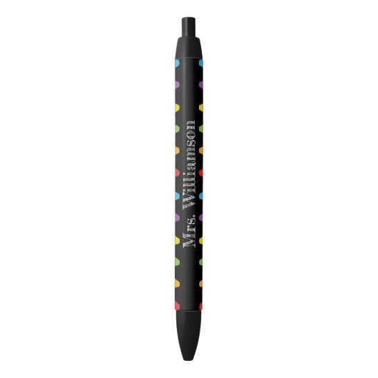 Personalisierte Rainbow Crayons Lehrerbewertung Kugelschreiber (Vorderseite Vertikal)