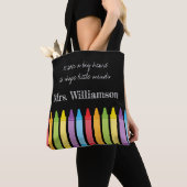 Personalisierte Rainbow Crayons Lehrerbewertung Tasche (Von Nahem)