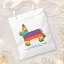 Personalisierte Rainbow Donkey Piñata Geburtstagsp