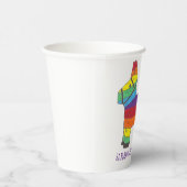 Personalisierte Rainbow Donkey Piñata Geburtstagsp Pappbecher (Rechts)