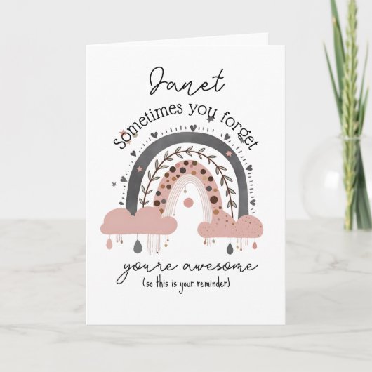 Personalisierte Rainbow-Erinnerung: Du bist Phanta Karte (Vorderseite)