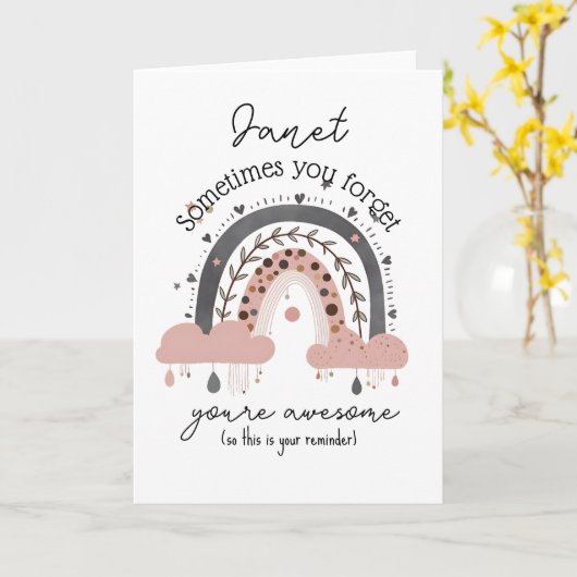 Personalisierte Rainbow-Erinnerung: Du bist Phanta Karte (Gelbe Blume)