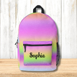 Personalisierte Rainbow-Farben Bedruckter Rucksack
