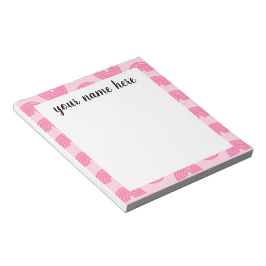 Personalisierte Rainbow Girls Notepad Notizblock (angewinkelt)