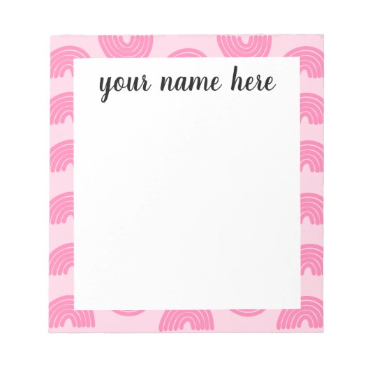 Personalisierte Rainbow Girls Notepad Notizblock (Vorderseite)