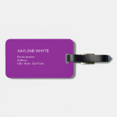 Personalisierte Rainbow-Glitzern Gepäckmarke Gepäckanhänger (Rückseite horizontal)