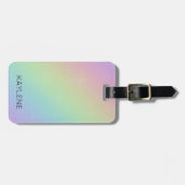 Personalisierte Rainbow-Glitzern Gepäckmarke Gepäckanhänger (Vorderseite horizontal)