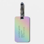 Personalisierte Rainbow-Glitzern Gepäckmarke Gepäckanhänger (Rückseite vertikal)