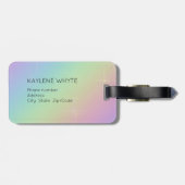 Personalisierte Rainbow-Glitzern Gepäckmarke Gepäckanhänger (Rückseite horizontal)