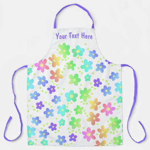 Personalisierte Rainbow Gradient Blume Schürze