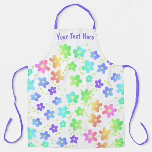 Personalisierte Rainbow Gradient Blume Schürze (Vorderseite)