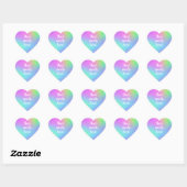 Personalisierte Rainbow Gradient Heart Stickers (Blatt)