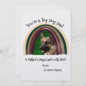 Personalisierte Rainbow Hund Foto Vatertagskarte Einladung (Vorne/Hinten)