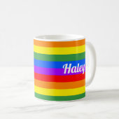 Personalisierte Rainbow-Kaffee-Tasse Kaffeetasse (VorderseiteRechts)