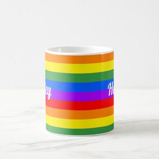 Personalisierte Rainbow-Kaffee-Tasse Kaffeetasse (Mittel)