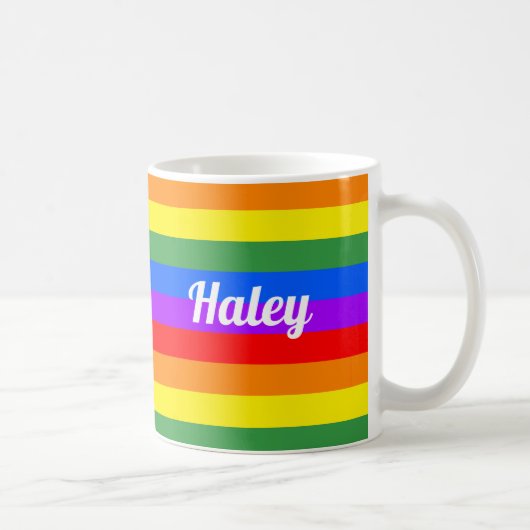 Personalisierte Rainbow-Kaffee-Tasse Kaffeetasse (Rechts)