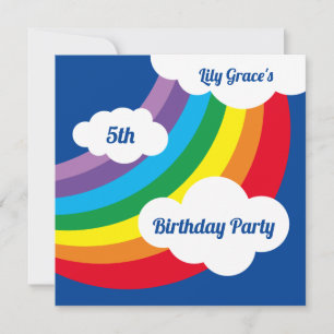 Personalisierte Rainbow Kid's Birthday Einladung