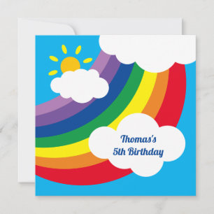 Personalisierte Rainbow Kid's Birthday Einladung