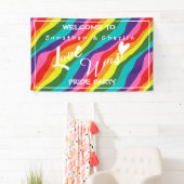 Personalisierte Rainbow-Liebe gewinnt Party Banner (Insitu)