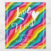 Personalisierte Rainbow-Liebe gewinnt Weinetikett (Einzelnes Label)