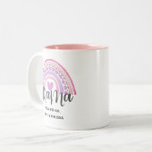 Personalisierte Rainbow Mama Mothers Day Tasse (Vorderseite Links)