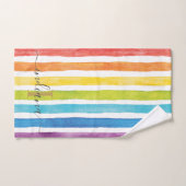 Personalisierte Rainbow-Monogramm-Streifen Handtuch (Handtuch)