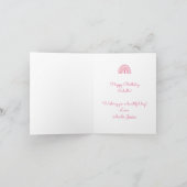 Personalisierte Rainbow Niece Erste Geburtstagskar Karte (Innenseite)
