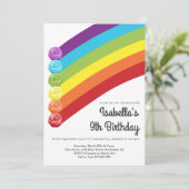 Personalisierte Rainbow Slime Geburtstagsparty Einladung (Stehend Vorderseite)