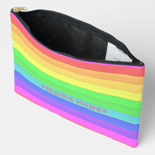 Personalisierte Rainbow Strips Ultra Pink Zubehörtasche