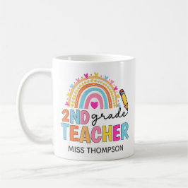 Personalisierte Rainbow-Teacher-Tasse Kaffeetasse