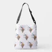 Personalisierte Rainbow Unicorn Herztote Tasche (Rückseite)