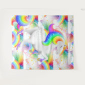 Personalisierte Rainbow Unicorn Princess Wandteppich (Vorderseite (Horizontal))