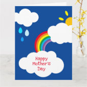 Personalisierte Rainbow-Wetterkarte der Mutter Karte (Gelbe Blume)