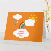 Personalisierte Rainbow-Wetterkarte der Mutter Karte (Gelbe Blume)