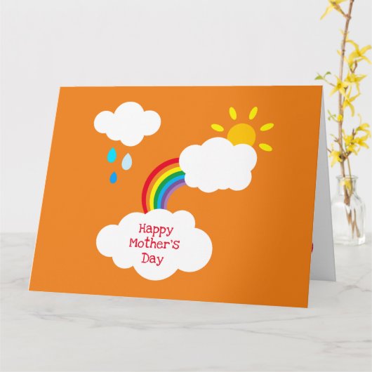 Personalisierte Rainbow-Wetterkarte der Mutter Karte (Gelbe Blume)