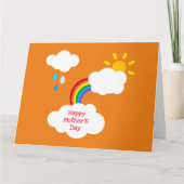 Personalisierte Rainbow-Wetterkarte der Mutter Karte (Vorderseite)
