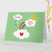 Personalisierte Rainbow-Wetterkarte der Mutter Karte (Gelbe Blume)