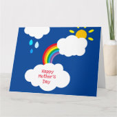 Personalisierte Rainbow-Wetterkarte der Mutter Karte (Vorderseite)