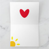 Personalisierte Rainbow-Wetterkarte der Mutter Karte (Innenseite)