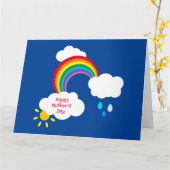 Personalisierte Rainbow-Wetterkarte der Mutter Karte (Gelbe Blume)