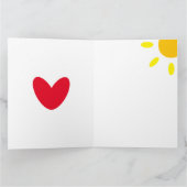 Personalisierte Rainbow-Wetterkarte der Mutter Karte (Innenseite)