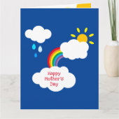 Personalisierte Rainbow-Wetterkarte der Mutter Karte (Vorderseite)