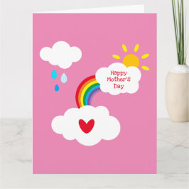 Personalisierte Rainbow-Wetterkarte der Mutter Karte